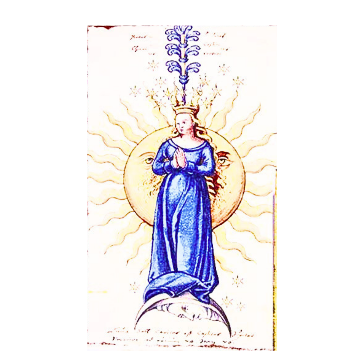 Queen and Sun on Crescent Moon Journal 5 x 7