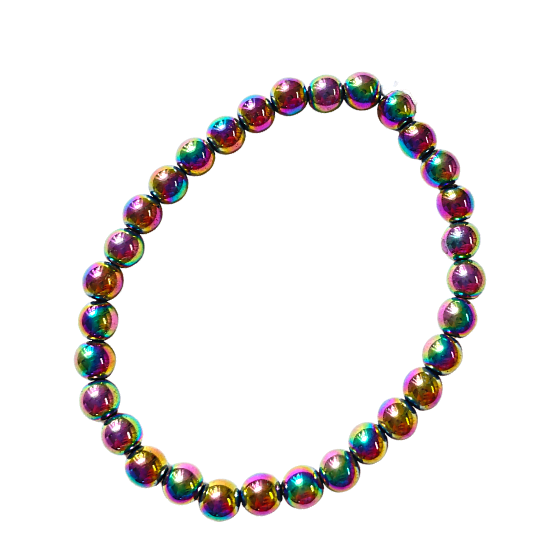 Rainbow Hematite Bracelet 6mm