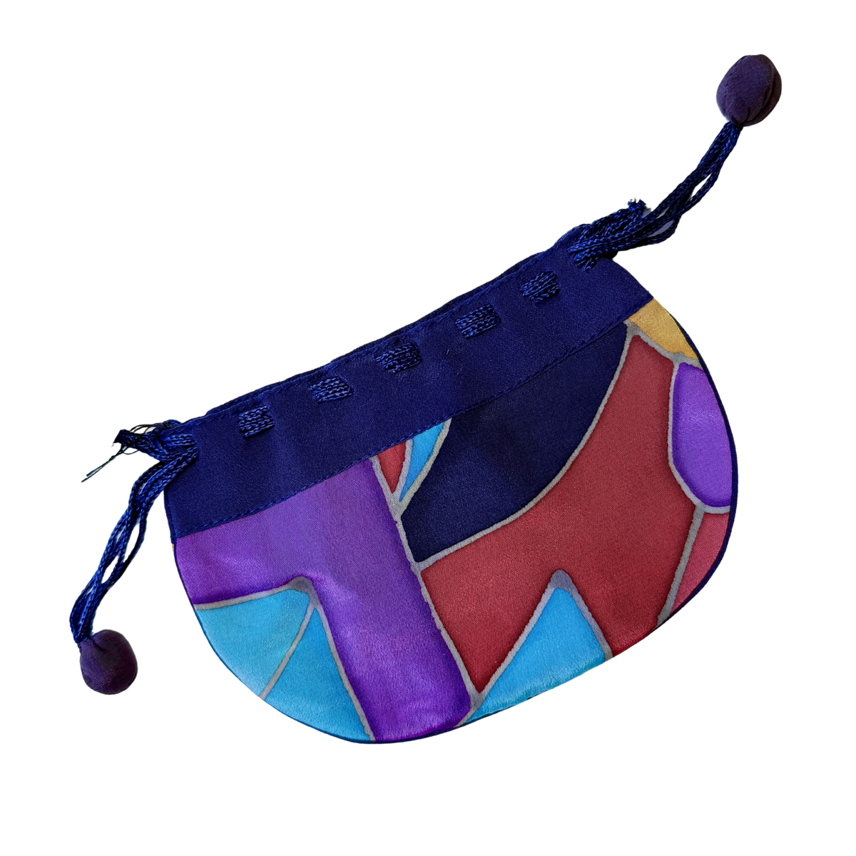 Rainbow Silk Bag on white background