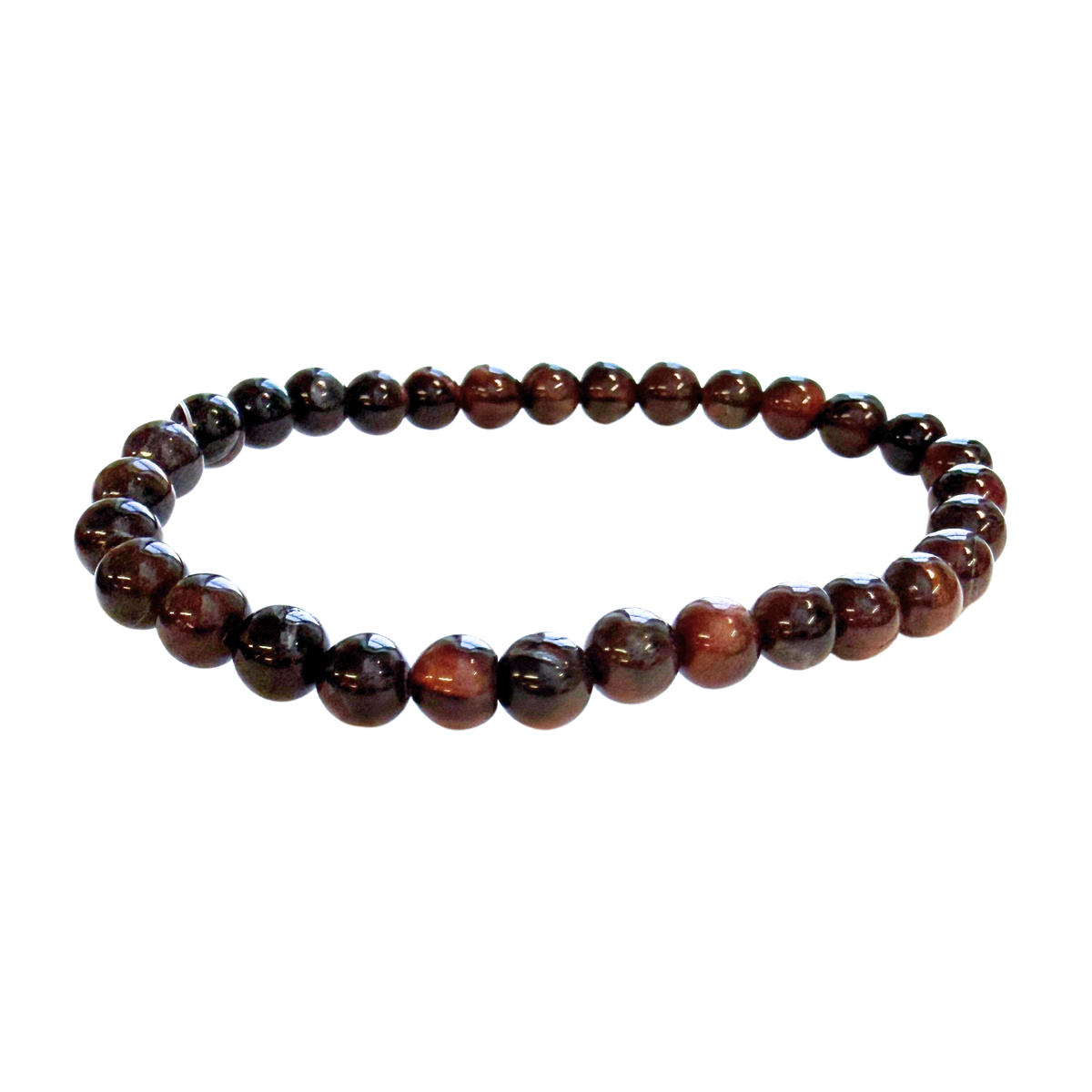 Red Tiger Eye Bracelet 6mm on a white background