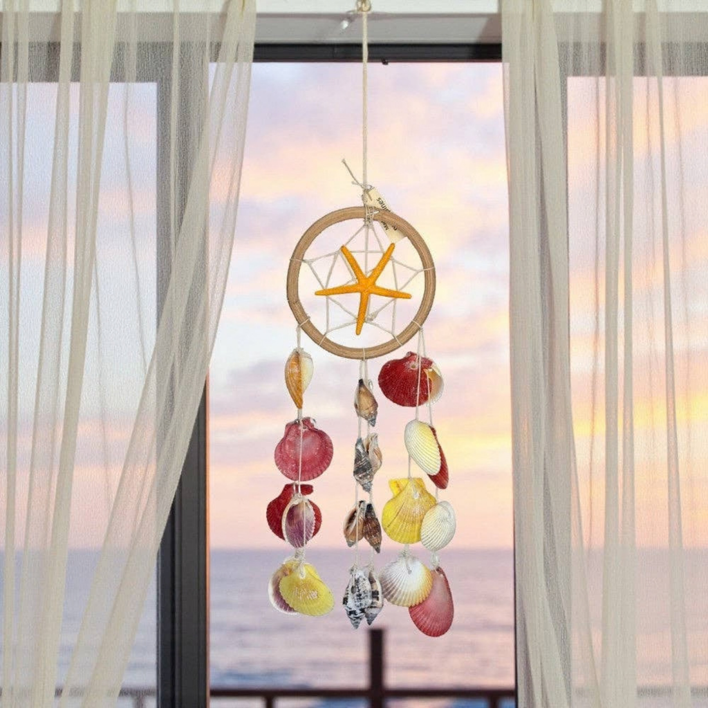 Sea Shell and Starfish Dreamcatcher Windchime