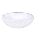 Selenite 6 inch bowl against a white background