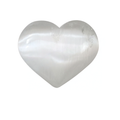 Selenite Smooth Puffy Heart