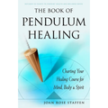Book cover of 'The Book of Pendulum Healing' with a pendulum on a blue gradient background.