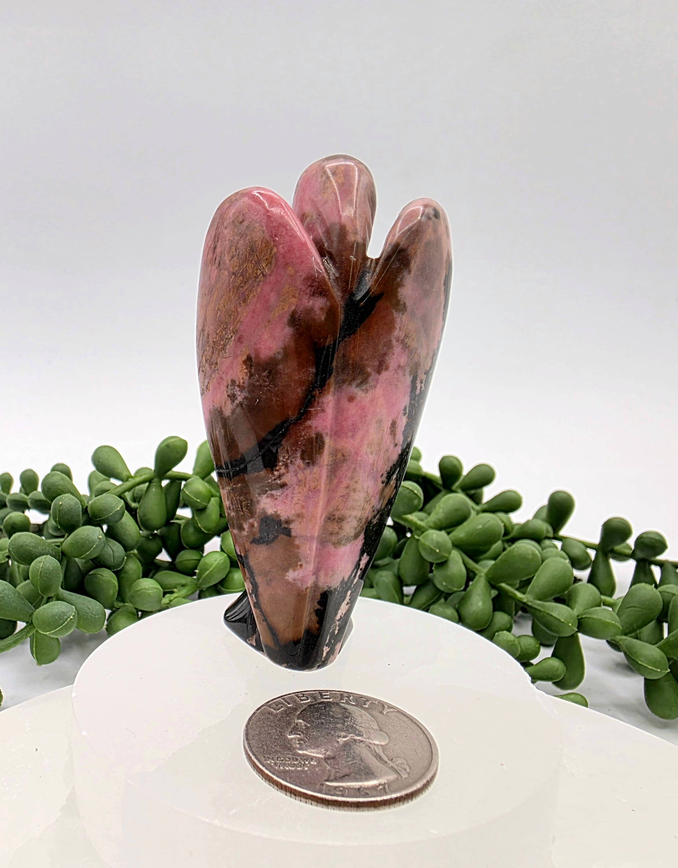 Rhodonite Angel 3 Inches