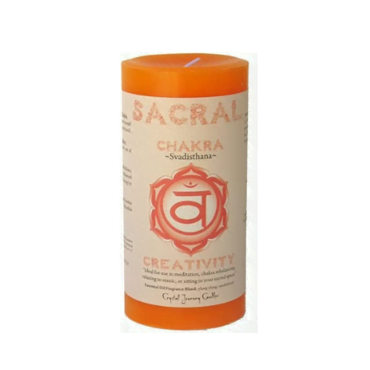 Sacral Chakra Big Pillar Candle image 0
