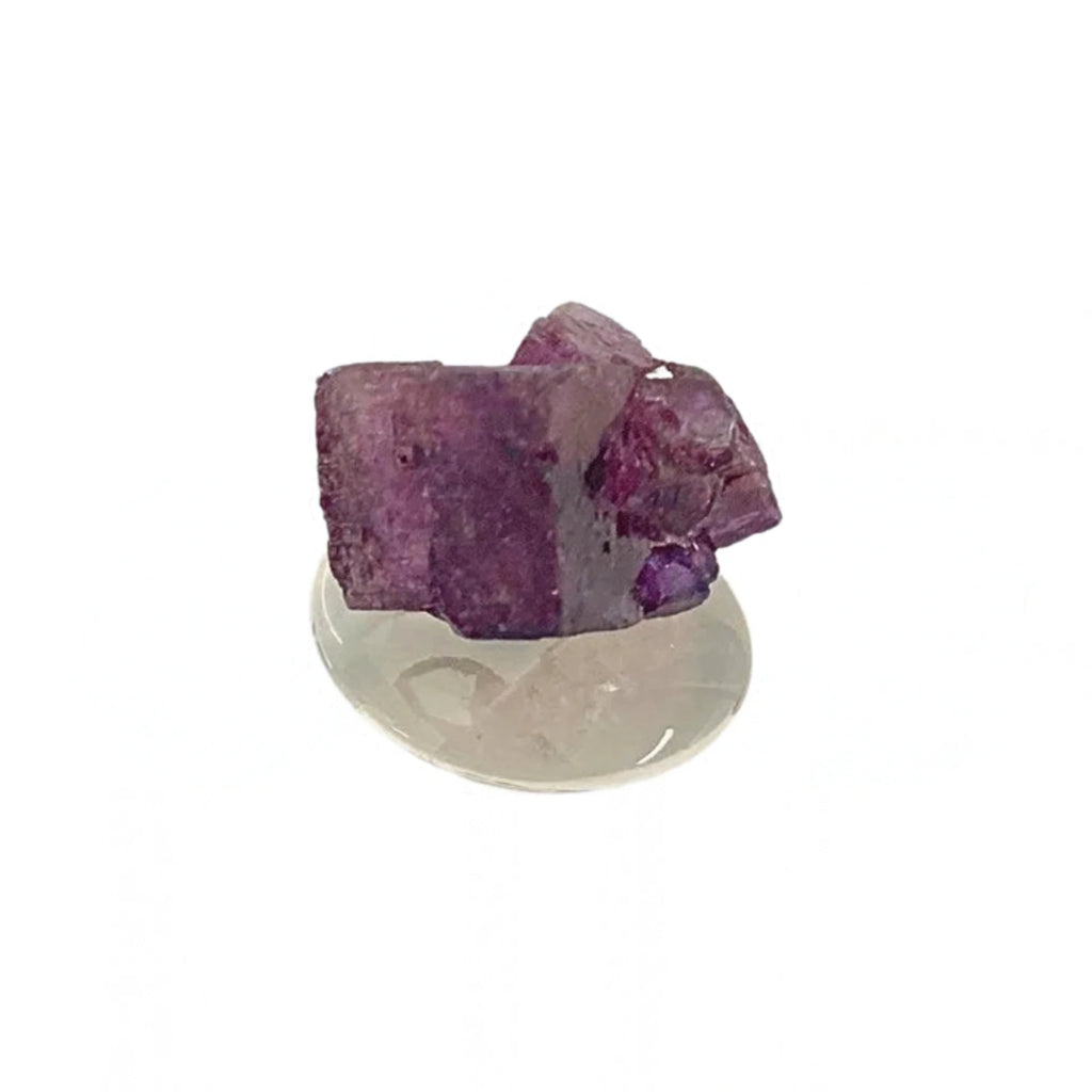 Small Purple Fluorite Cluster With Stand image 0