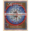 Front cover of the book 'Hildegard of Bingen's Spiritual Remedies' by Dr. Wighard Strehlow, featuring a detailed medieval-style circular illustration with blue, red, and brown tones.