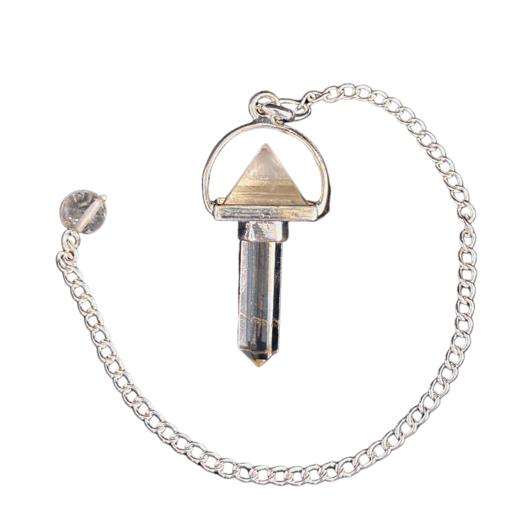 Clear Quartz Pendulum - with Pyramid image 1