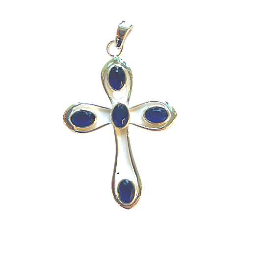 Sapphire Cross Pendant image 0