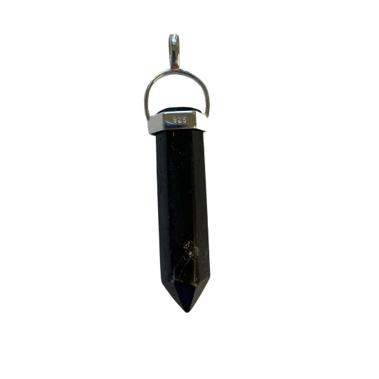 Black Tourmaline SS Power Pendant image 0