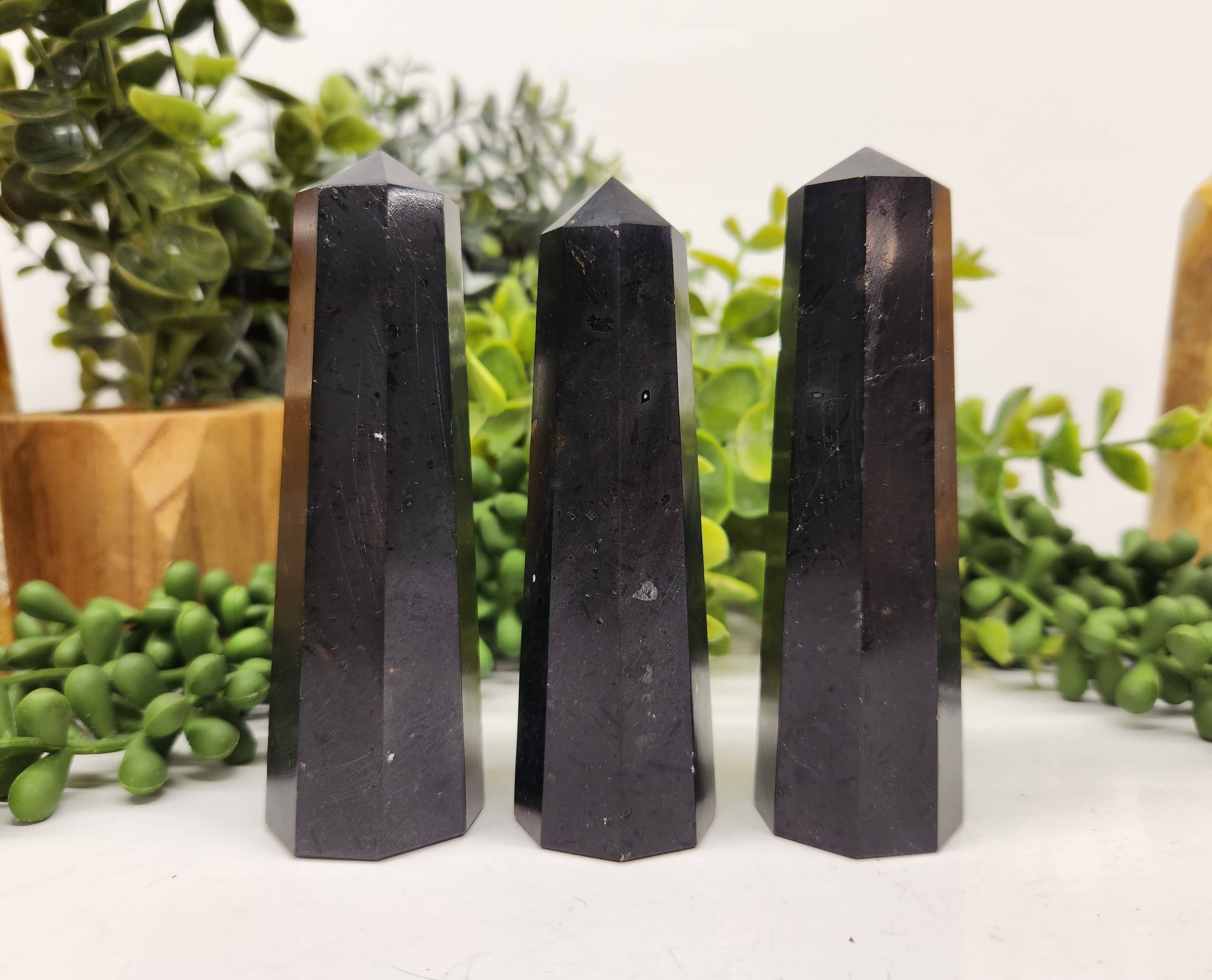 Black Tourmaline 8-Faceted Point