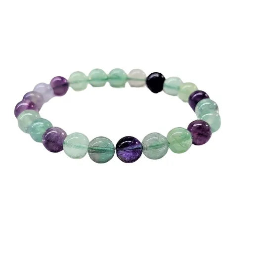 Fluorite Bracelet 8mm for a Larger Wrist image 0