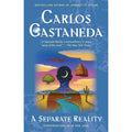 Book cover of 'A Separate Reality' by Carlos Castaneda with a colorful illustration and text.