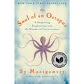 Book cover of 'The Soul of an Octopus' with an octopus illustration and award badge.