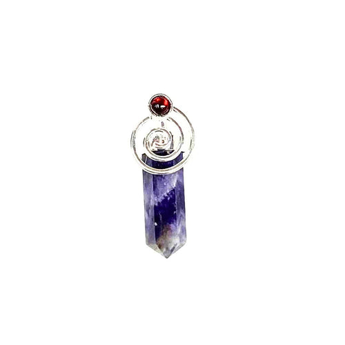 Amethyst Spiral Capped Pendant image 0