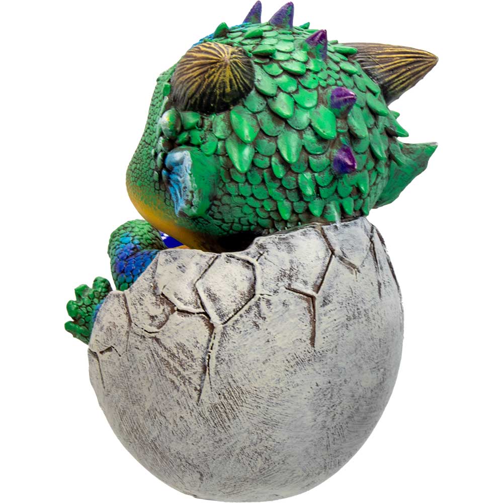 Polyresin Mythical Baby Dragon Sitting in Shell