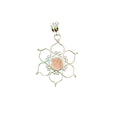 Rose Quartz Lotus Flower Pendant image 0