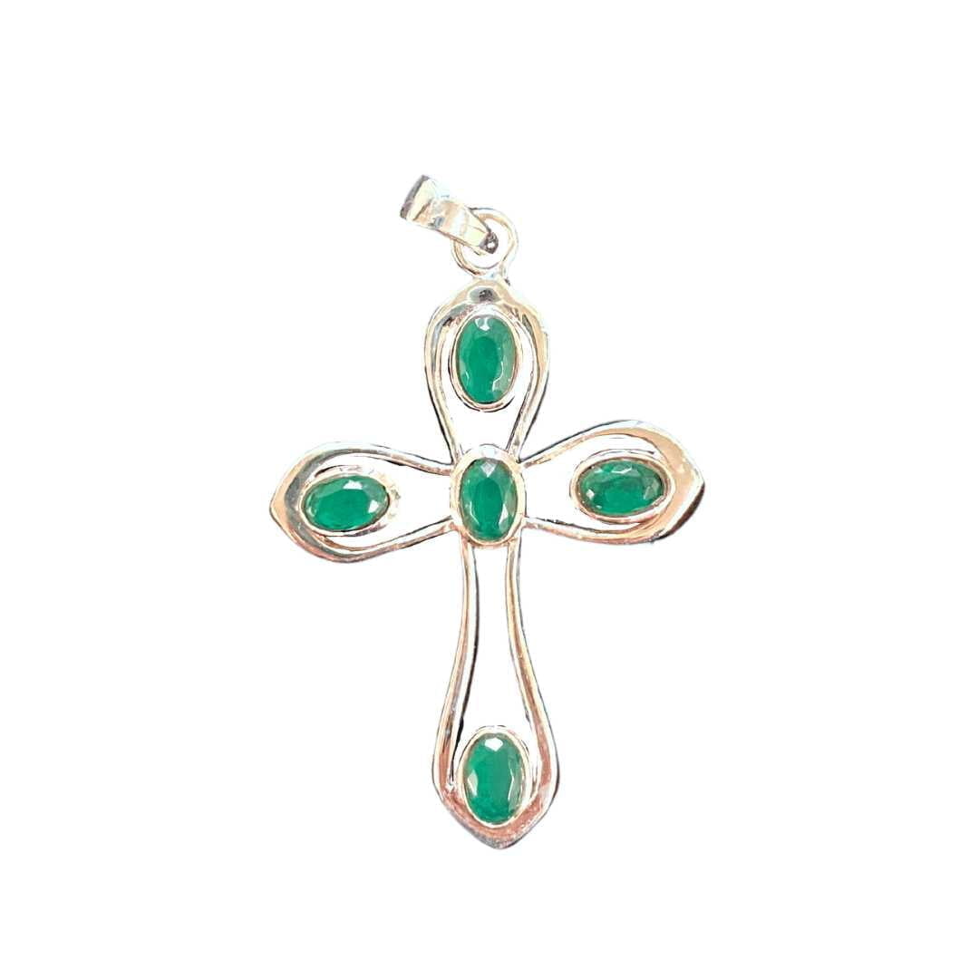 Emerald Cross Pendant image 0