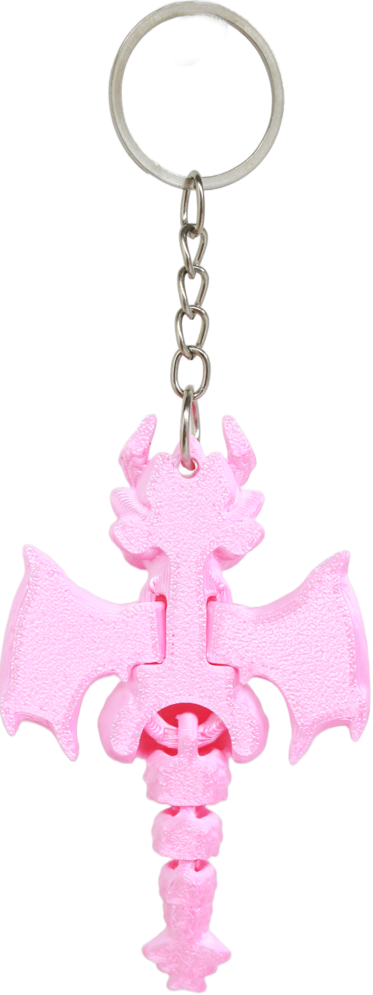 Pink Iridescent Dragon Keychain