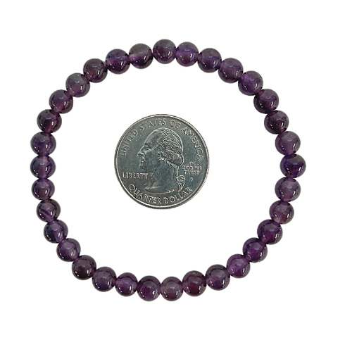 Amethyst Bracelet 6mm image 1