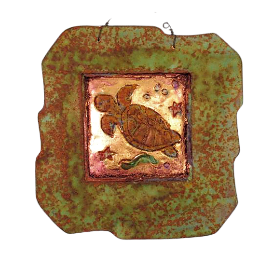 Sea Turtle Cold Bronze Wall Plaque image 0