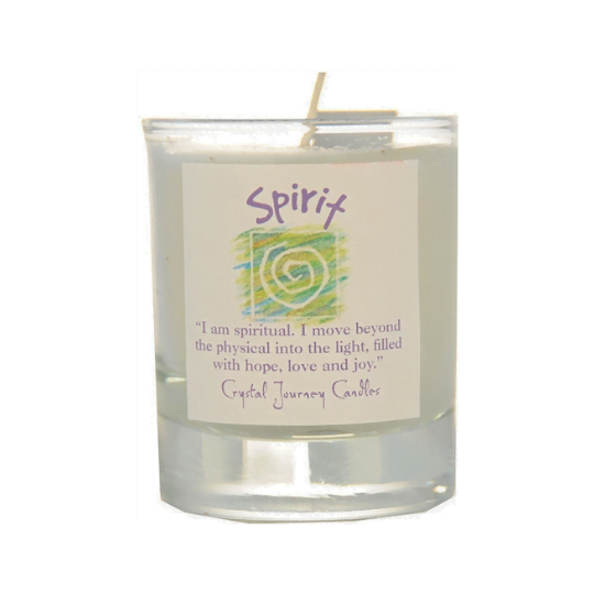 Spirit Crystal Journey Glass Filled Votive Soy Candle image 0