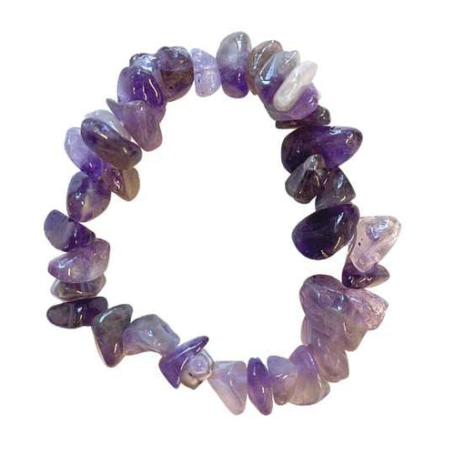 Amethyst Tumbled Stone Bracelet side-drilled image 0