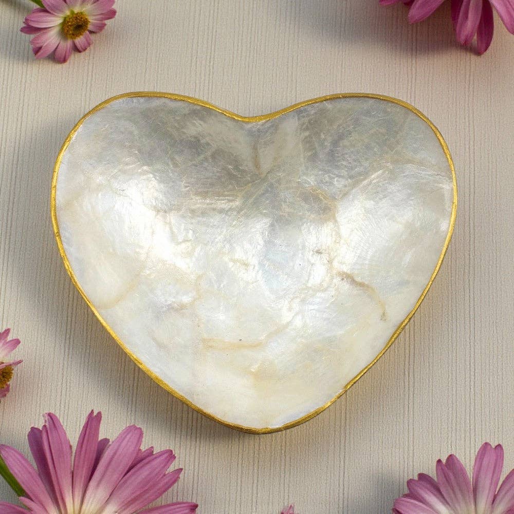Shell Heart Trinket Holder Dish
