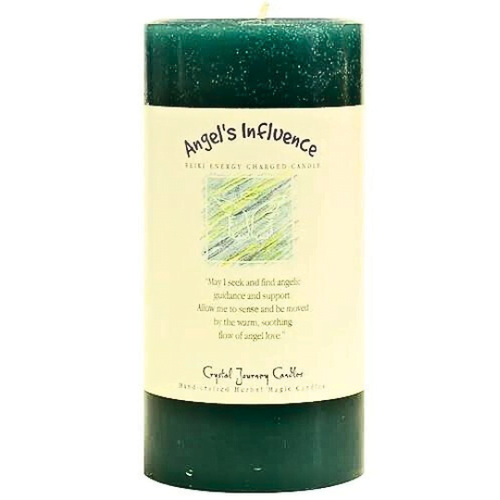 Angels Influence Big Pillar Candle Crystal Journey image 0