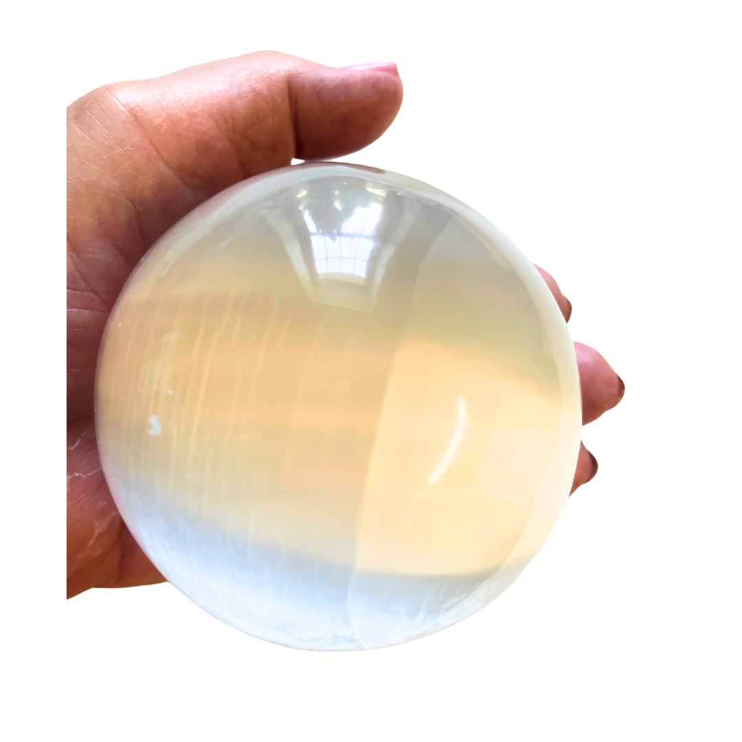 Selenite Sphere 3 inches image 0
