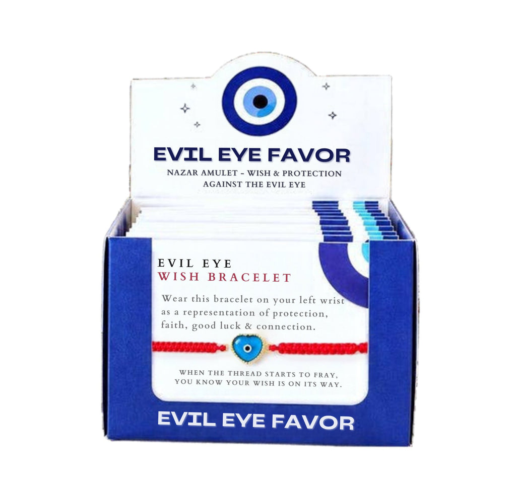 Evil Eye Heart String Wish Bracelet