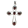 Garnet Cross Pendant image 0
