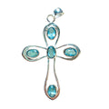 Blue Topaz Cross Pendant image 0
