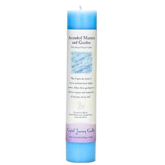 Ascended Guides & Masters Crystal Journey Tall Pillar Candle image 0