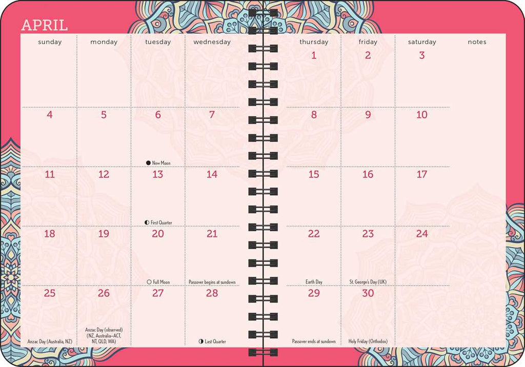 2027 Tiny Buddha Monthly-Weekly Planner Calendar
