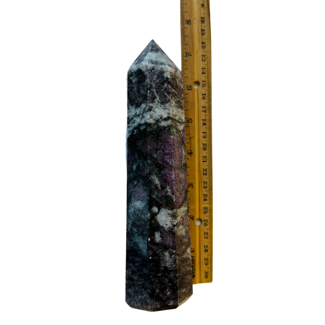 Garnet in Astrophyllite Obelisk image 1