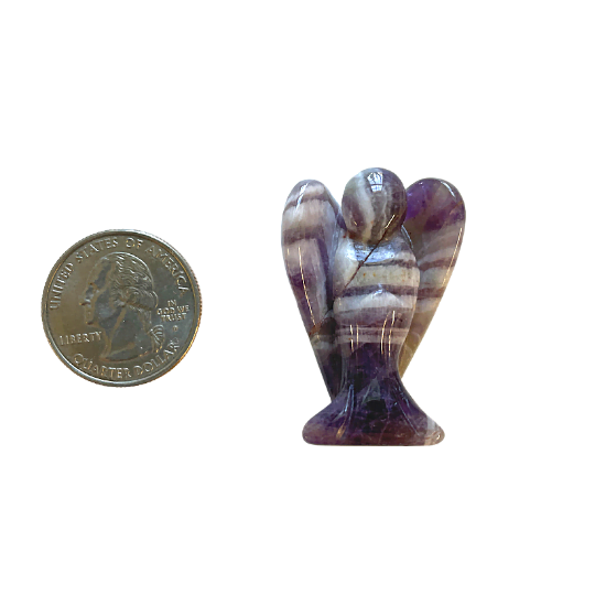 Chevron Amethyst Angel 1.5" image 1