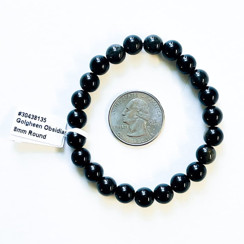 Golden Sheen Obsidian Bracelet image 1
