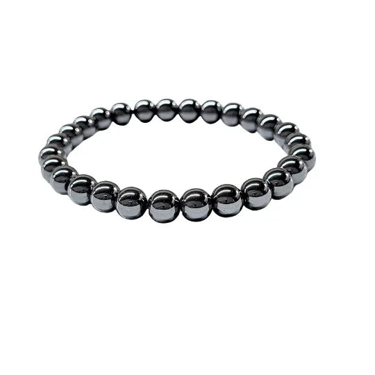 Hematite Bracelet 8mm for a Larger Wrist image 0