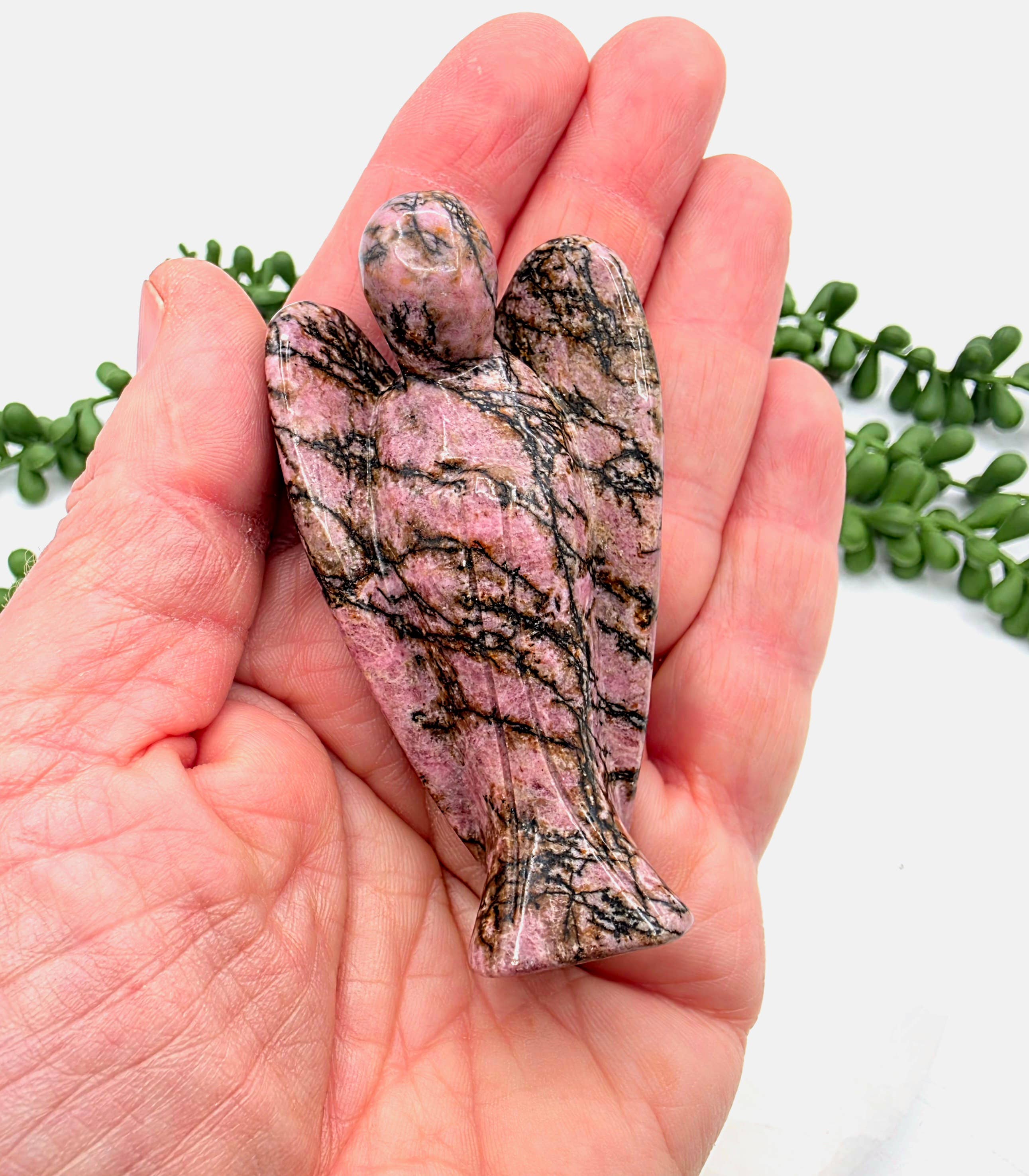 Rhodonite Angel 3 Inches