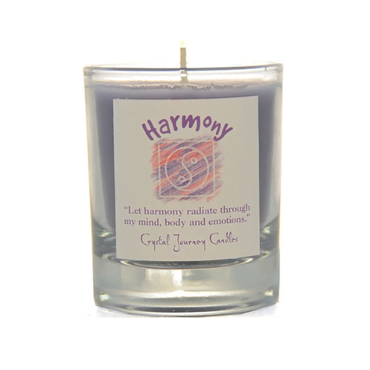 Harmony Crystal Journey Glass Filled Votive Soy Candle image 0