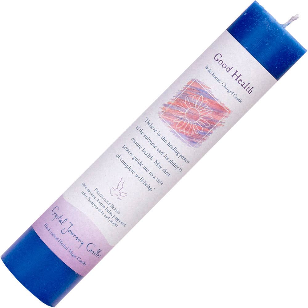 Good Health Crystal Journey Tall Pillar Candle