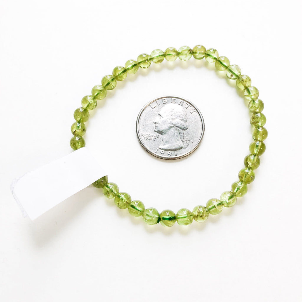 Peridot Bracelet 6mm image 1