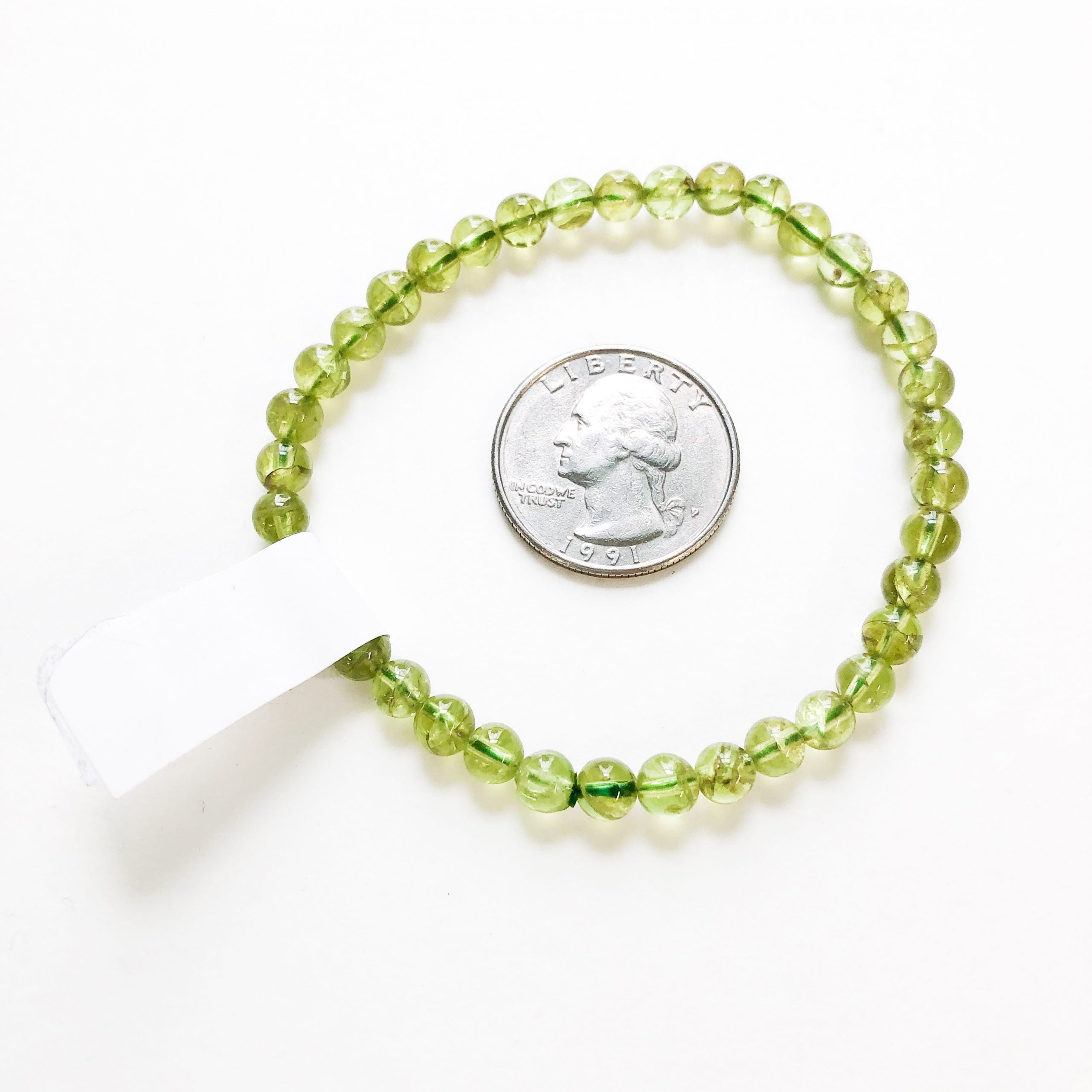 Peridot Bracelet 6mm image 1