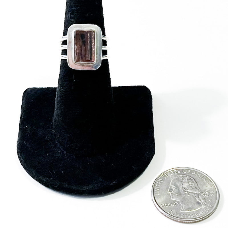 Pink Tourmaline Ring - Size 7.5 image 1