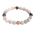 Pink Zebra Jasper Bracelet Matte image 0