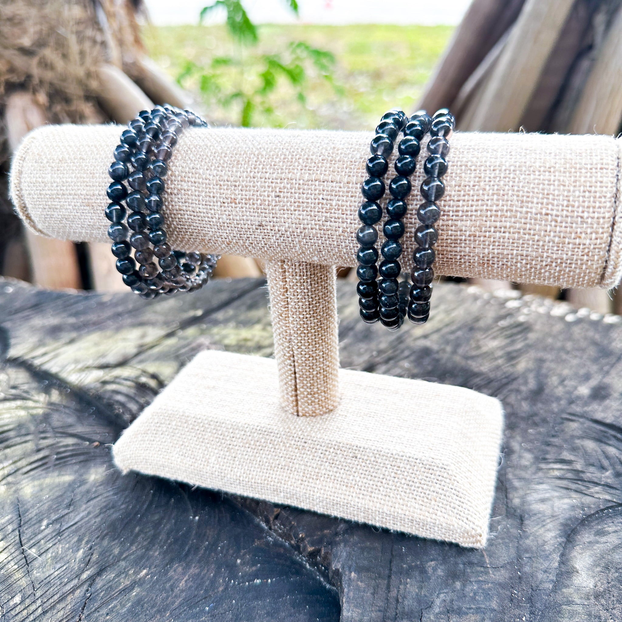 Black Obsidian Bracelet 6mm image 2