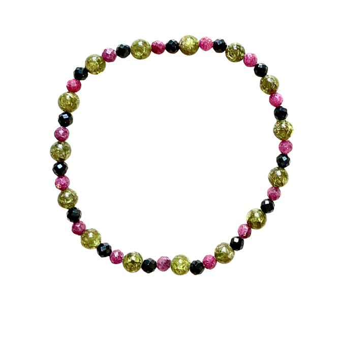 Peridot, Ruby, and Black Spinel Bracelet image 0