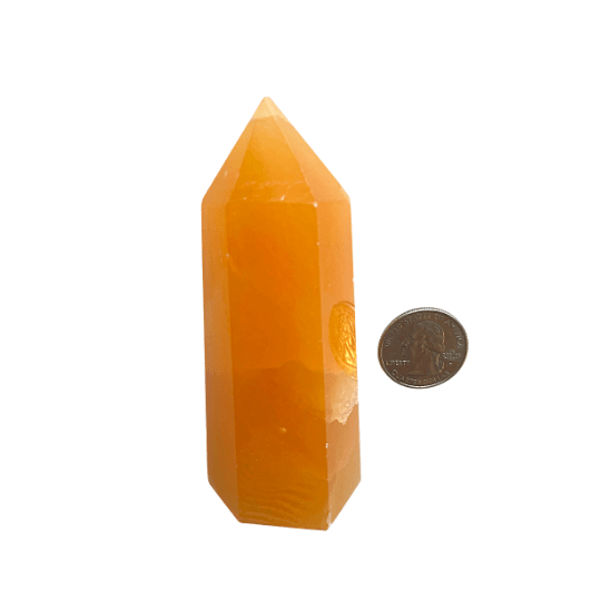 Orange Calcite Standing Point image 1